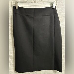 Georgiou Studio Black Ribbed Straight Knee Length Pencil Skirt Size 4